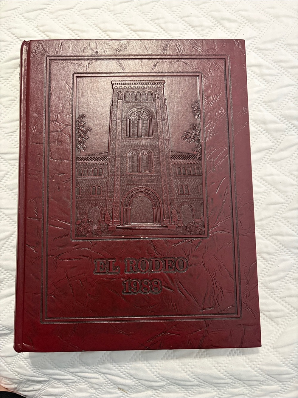 Vintage El Rodeo 1988 Maroon Yearbook - Collector Edition